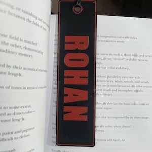 Personlised 3D Printed Bookmark