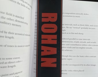 Personlised 3D Printed Bookmark
