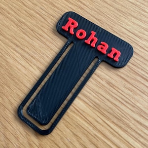 Customisable 3D Printed Bookmark