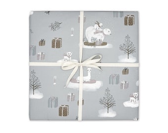 Papier cadeau animaux d'hiver