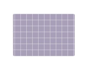 small checked lilac cutting board