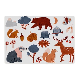 small cutting board woodland animals image 1