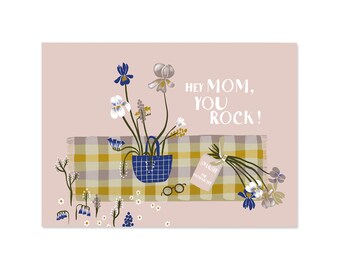 Maman Rocks, carte postale