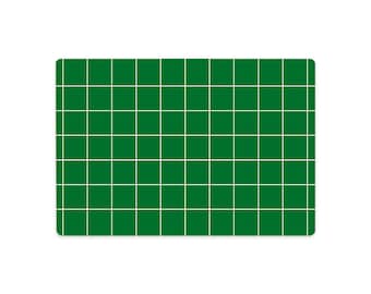 small cutting board green grid