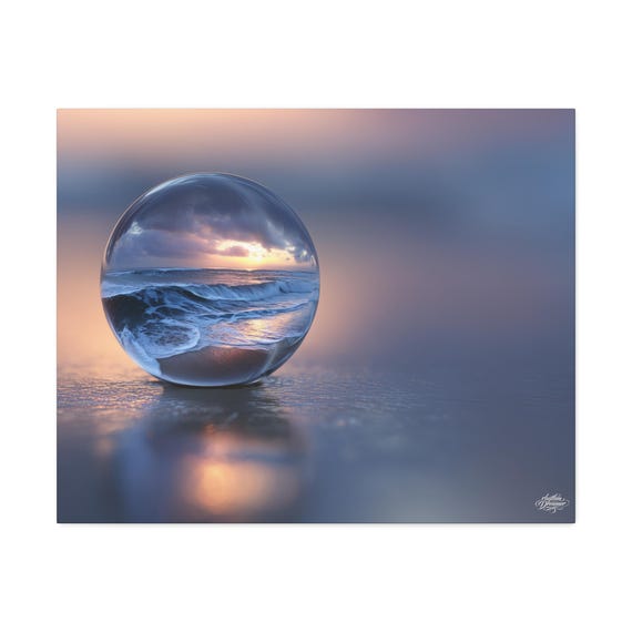 Stretched Canva (5) Macro droplet available in 61 cm × 76 cm.