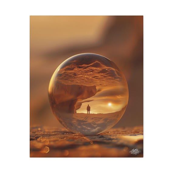 Stretched Canva (2) Macro droplet available in 61 cm × 76 cm.