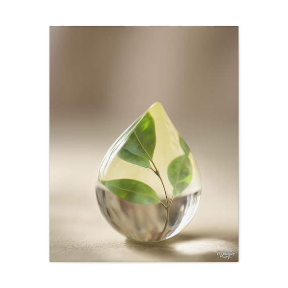 Stretched Canva (6) Macro droplet available in 61 cm × 76 cm.