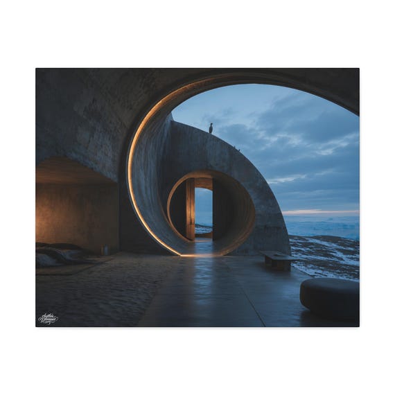 Canvas wall art arctic passage – minimalist elegant wall decor for modern living room. Available in 61 cm × 76 cm.
