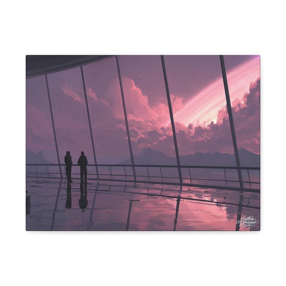 Stretched Canvas 'Astral' – Mural art, modern decor. Available in 30 cm × 40 cm / 45 cm × 61 cm / 61 cm × 76 cm.