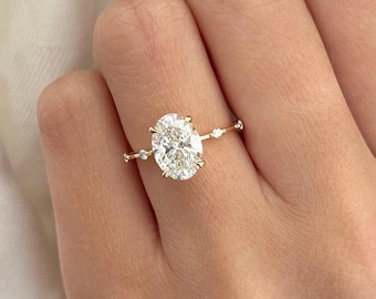 オーバルラボグロウンダイヤモンド2.00ct E-VS1 2.00ct D VS1 EX EX ラボグロウンダイヤモンド IGI鑑定書付き