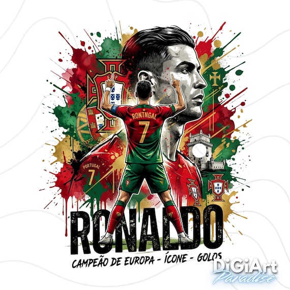 Ronaldo PNG Football T Shirt Design, Portugal Soccer CR7 Clip Art, Cristiano Ronaldo Sublimation File, SIUUU Png, Fifa World Cup 2026 Png