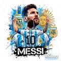 Messi PNG Football T-Shirt Design, Argentina Soccer World Cup Clip Art, Lionel Messi Sublimation File, GOAT Png, World cup shirt design PNG