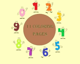 Libro para colorear con números para niños: Divertido material educativo imprimible (Descarga en PDF)