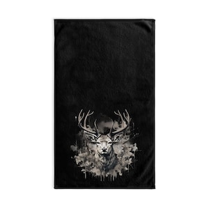 Stylish Rustic Hand Towel featuring Majestic Stag, Perfect for Home Decor, Gifts for Nature Lovers, Rustic Kitchen Towel, Fall Decor