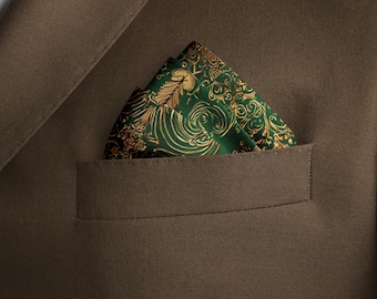 Zijden pochet voor heren, zijden zakdoek, cadeau voor de getuige, pochet voor een bruiloft, elegant accessoire voor bij een pak, gepersonaliseerd cadeau voor hem