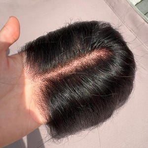 Ultra-Thin HD Invisible Lace Hair Topper 4x4inch, 16 inch Human Hair topper with clip , Face-Framing Fringe, wig for women , thin hair
