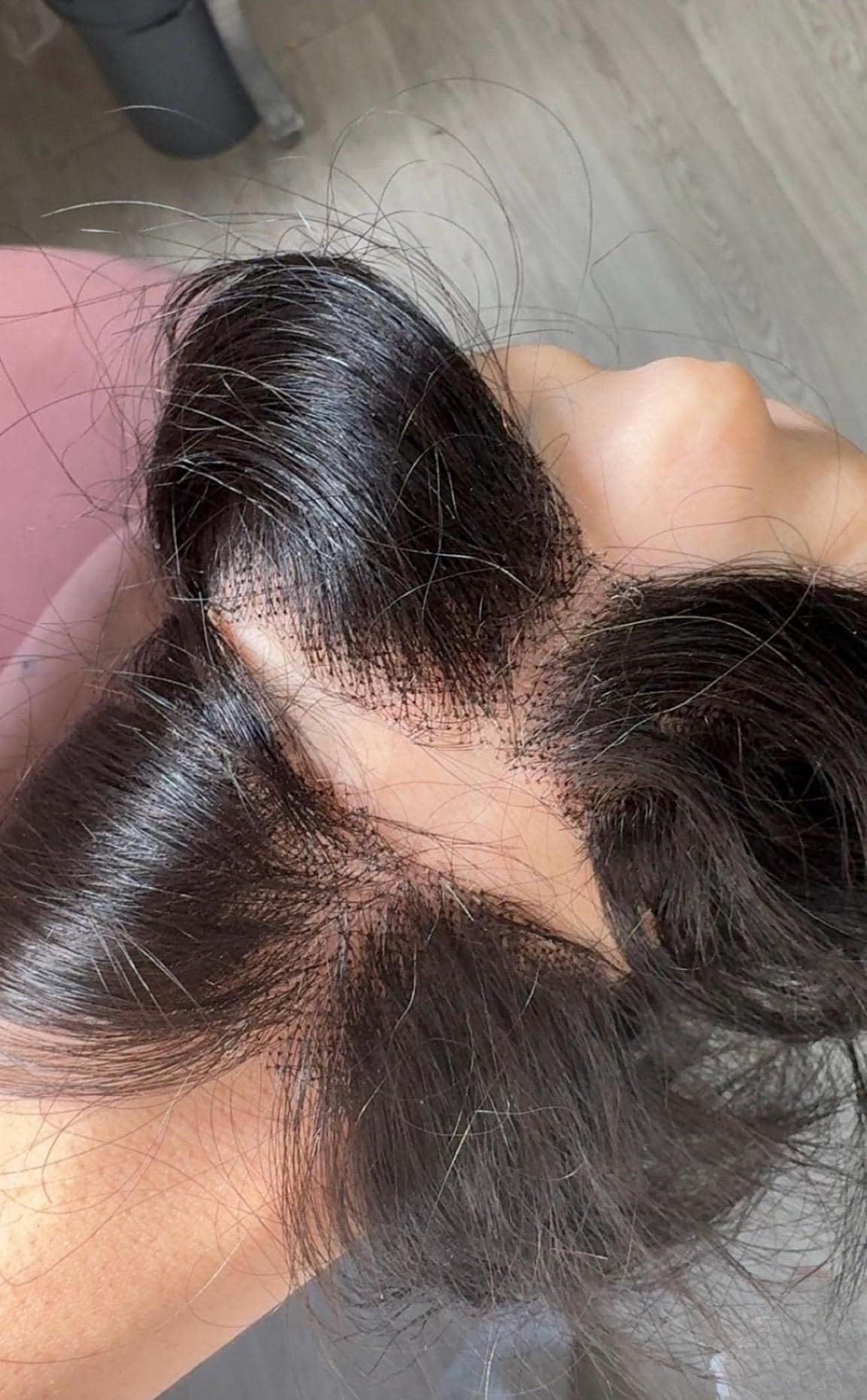 Fascia per Capelli con Bordi Setosi e Bordi in Raso per Parrucche Frontali in pizzo Fissaggio per il Trucco Sport Yoga per il Viso (1 pezzo, Nero