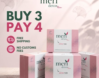 Meri Tea Natural Herbal Tea Blend for Daily Wellness Support - Caffeine Free Loose Leaf Tea - Relaxing Self Care Gift