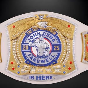 John Cena 2025 WWE Championship Belt – Spinner Replica Wrestling Title –Gift for Him–Collectible Fan Memorabilia – Brass Plate 2MM/4MM