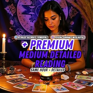 SAME HOUR +Premium Tarot Reading, Medium Psychic Reading, Accurate Reading, Detailed Reading, Psychic Reading, Tarot Read, Tarot Card Reader