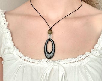 Harsketting ketting, boho-stijl sieraden, statement ketting jaren 90, Y2K hars choker, hippie ketting zomerfestival, cadeau voor haar boho