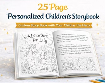 Personalized Children’s Storybook 25 Page , Custom Kids Bedtime Story Book from Name, Printable Children Story PDF