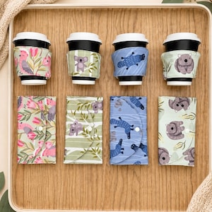 Coffee Cosy Sleeve and Sunglasses Pouch Set - Australian Animals (Assorted)