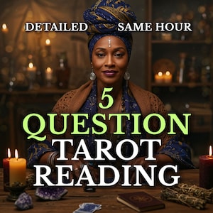 5 Question Tarot Reading, Same Hour, Tarot Cards Reading, Same Day Tarot Reading, Psychic Love Tarot Reading, Love, Career, Future Reading