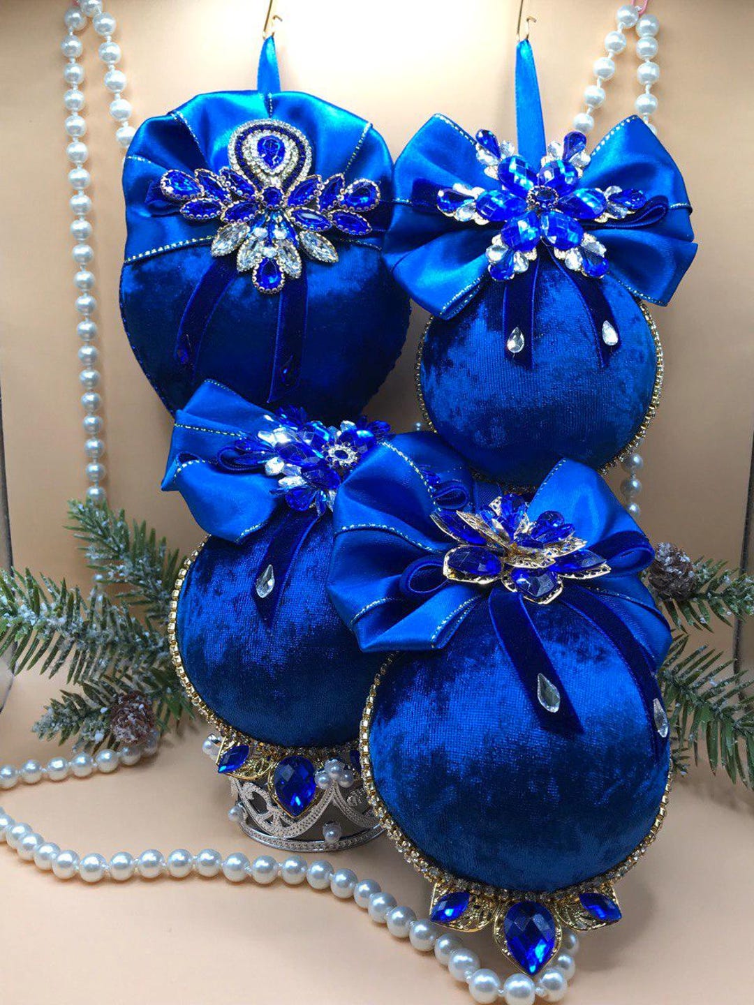 Royal Blue Christmas Ornamentsnull