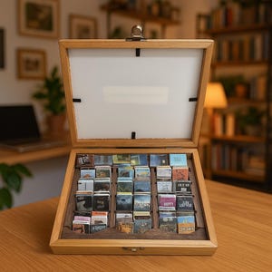 Anxiety Bookshelf, Mini Books in Wooden Box, Stress Relief Shelf Decor, Best Gift for Book Lovers,Valentine’s, Mother’s Day, Christmas