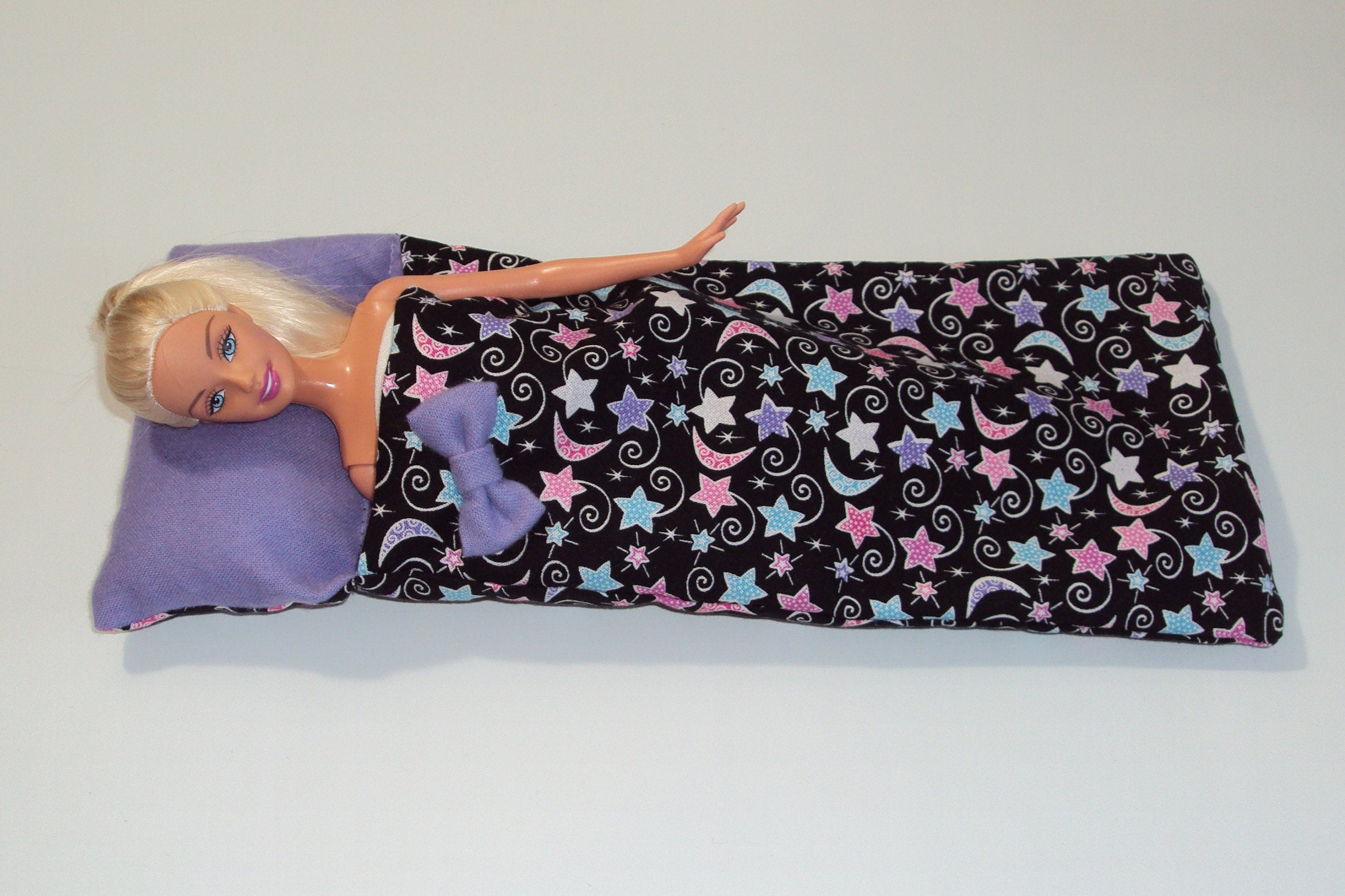 Fun Stars Print Barbie Sleeping Bag w/ Pillow Fashion Doll Etsy