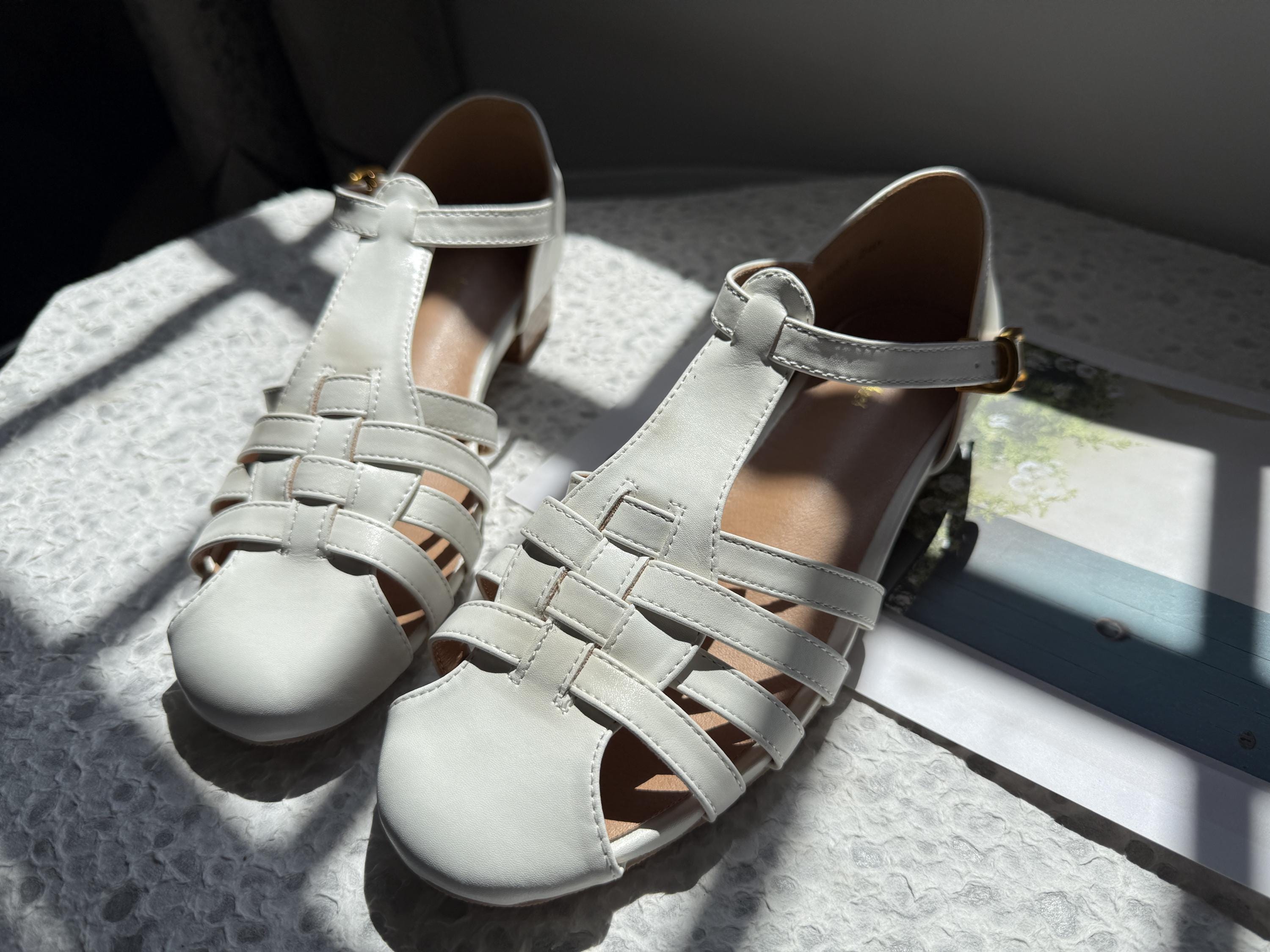 White Retro Sandals Canada