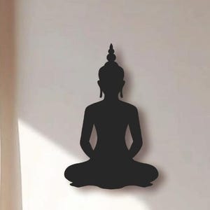 Buddha Metal Wall Art, Patna Hindu Wall Decor, Yoga Studio, Meditation Deco, Om Metal Sign, Spiritual Crafts