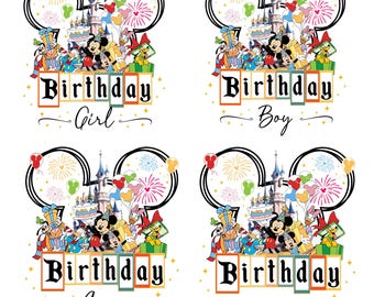 Bundle Birthday Squad PNG, Family Vacation Png, Vacay Mode, Magical Kingdom, Birthday Boy, Birthday Girl, Birthday Crew, Happy Birthday Png