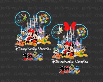2026 Disney Family Trip Bundle PNG, Family Vacation 2026, Daisy Friend Squad, Vacay Mode, Magical Kingdom Png, Digital Download Shirt Design