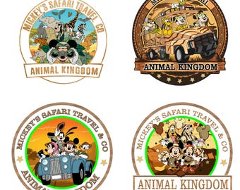 Animal Kingdom PNG Bundle, Mouse and Friends Let's Get Wild Png, Retro Magic Kingdom Png, Wild Life Png Vintage Disney Safari Vacation 2026