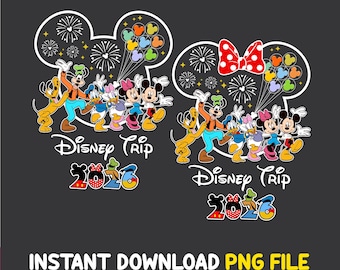 Mickey And Friends Disney Trip 2026, Family Vacation 2026, Friend Squad Png, Vacay Mode Png, Magical Kingdom, Family Trip 2026 Png Castle