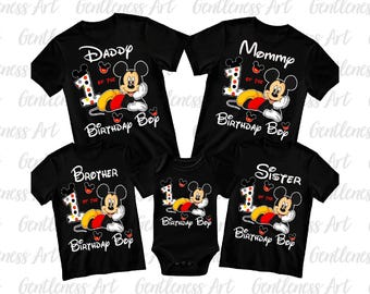 1st Birthday Boy Mickey Png, Family Matching Shirts Graphic, Iron On Heat Transfer, Mickey Mouse Sublimation Png Best Birthday Gifts 2025