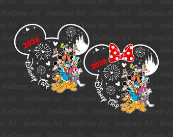 Family Trip 2026 Png, Mouse Png, Family Vacation 2026, Friend Squad Svg, Vacay Mode, Magical Kingdom Png Files For Cricut Sublimation Circut