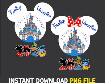 2026 Disney Family Trip Bundle PNG, Family Vacation 2026, Daisy Friend Squad, Vacay Mode, Magical Kingdom Png, Digital Download Shirt Design