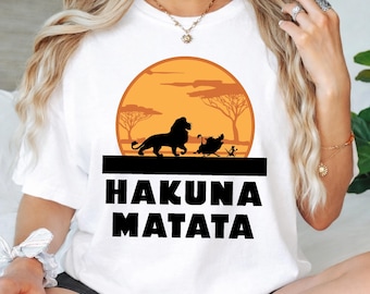 Hakuna Matata Png, Lion King Retro Sunset, Simba Timon Pumbaa for Cricut, Animal Kingdom Shirt Design, Disney Safari Vacation 2026 Clipart
