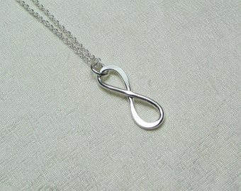 Infinity Necklace Bridesmaid Jewelry Sterling Silver Layered Necklace Bridesmaid Gift Silver Infinity Layering Jewelry Bridesmaid Necklace