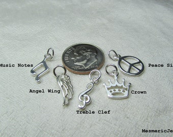 Add One Sterling Silver Charm to Personalized Necklace or Initial Bracelet from MesmericJewelry