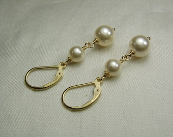 Bridesmaid Jewelry - Gold Pearl Earrings Bridal Earrings Pearl Bridesmaid Earrings Gold Pearl Drop Earrings Wedding Jewelry Bridesmaid Gift