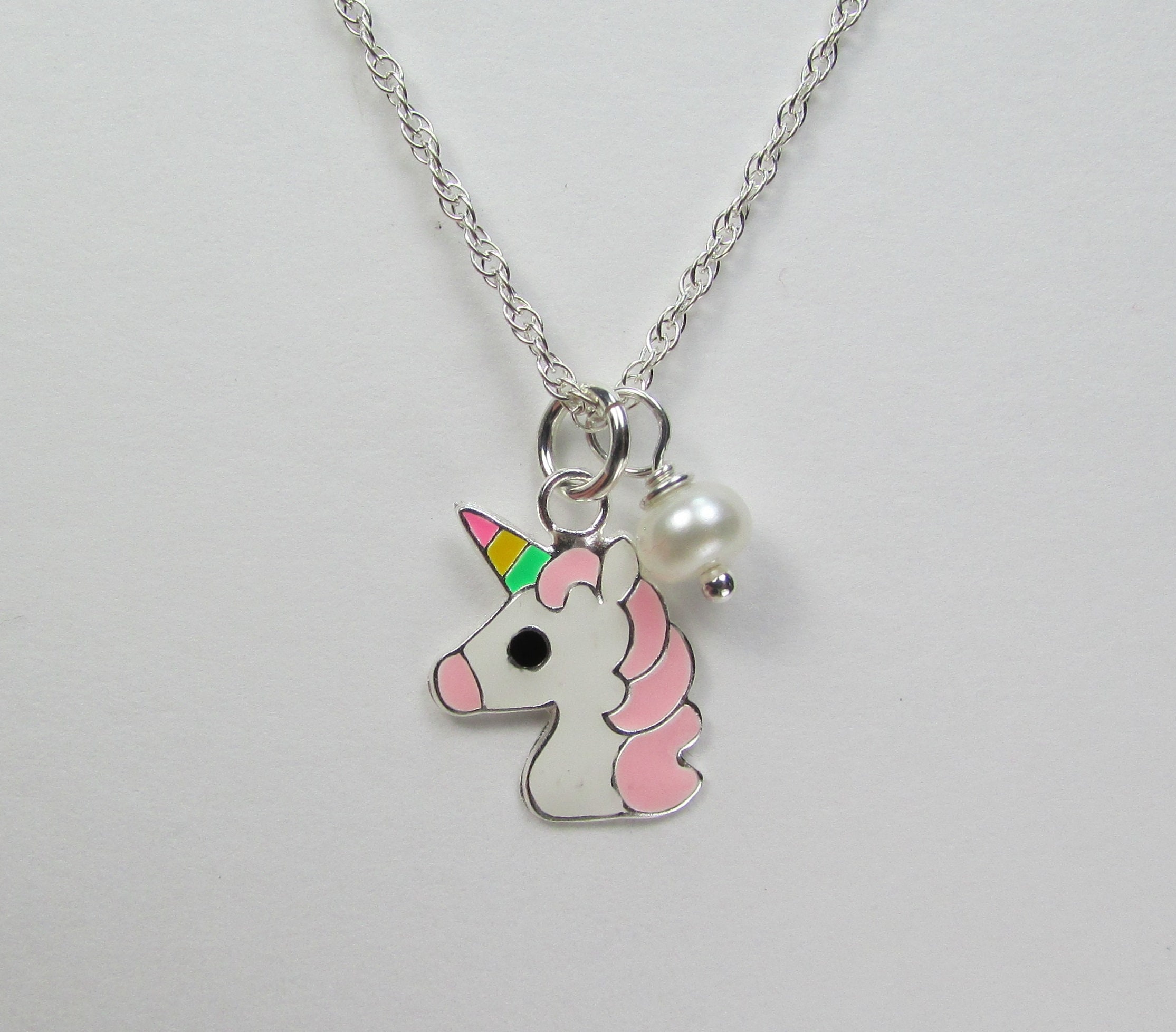 Unicorn necklace personalized Clearance