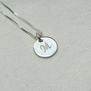 Initial Necklace Sterling Silver Monogram Necklace Dainty Mothers Necklace Personalized Necklace Initial Jewelry