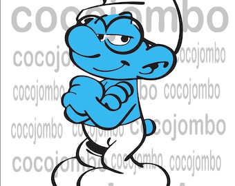 Smurf SVG: Cartoon Clipart Bundle - Cricut, Birthday (Digital Download)