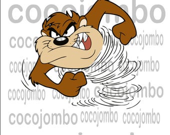 Cartoon Tasmanian Devil SVG: Cricut & Silhouette Cut Files