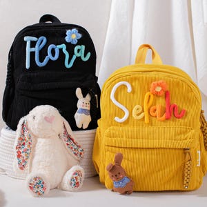 Rucksack für Kleinkinder: Personalisierte Namensrucksäcke mit lustigen Designs - Unisex Geschenk für Kinder