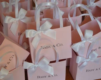 Pink party favor bags